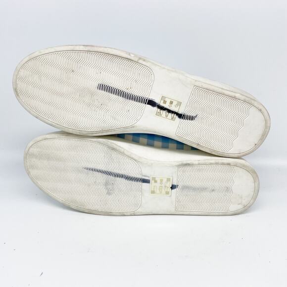 Draper James Women's Witherspoon Blue White Gingham Harper Sneakers Size 9 - Picture 6 of 12
